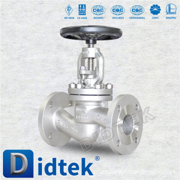 Didtek DIN DN65 PN16 Flange End Globe Valve